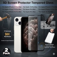 2 Pack Full Cover 5D Screen